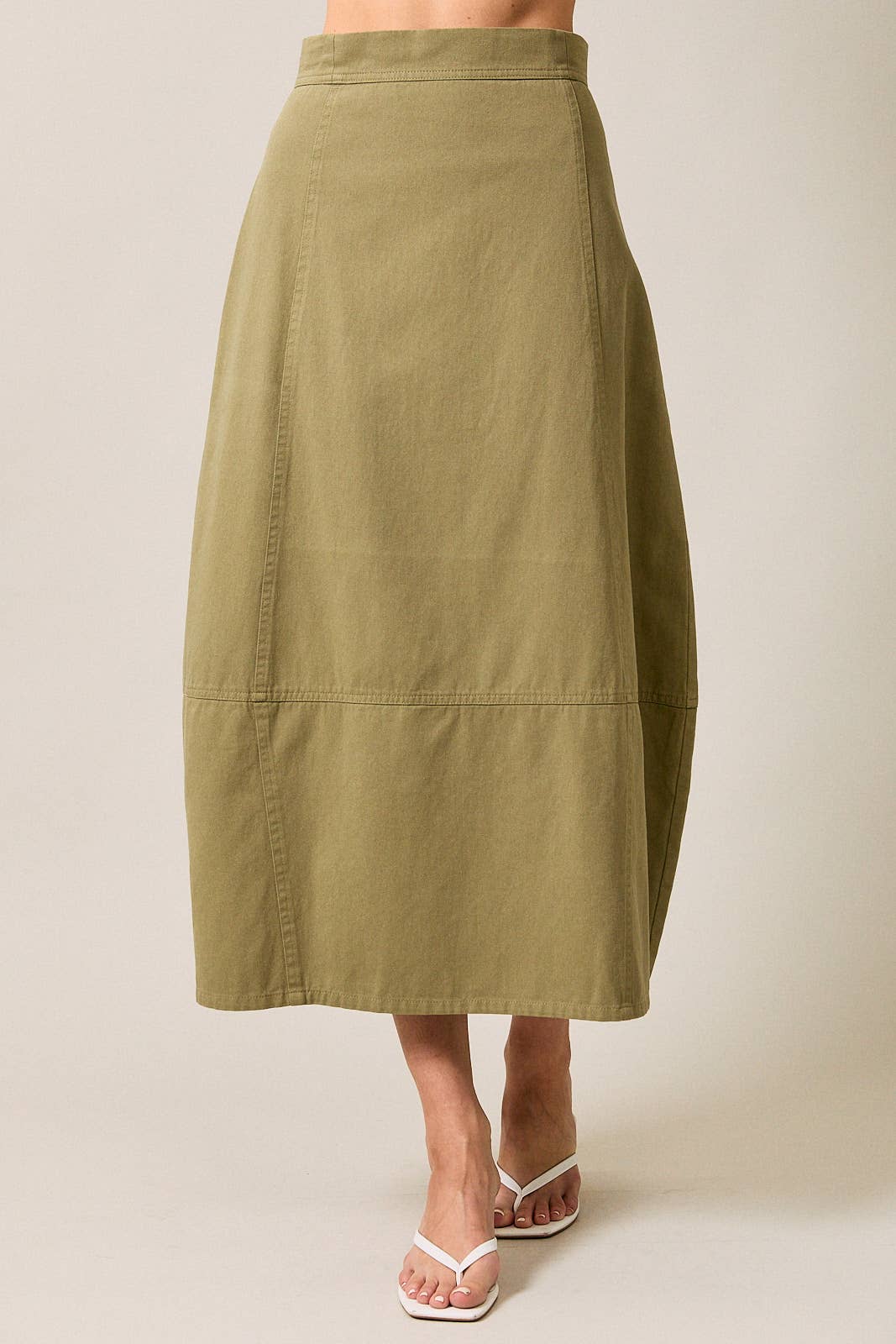 Lynn Barrel Midi Skirt