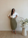 Lynn Barrel Midi Skirt