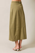 Lynn Barrel Midi Skirt